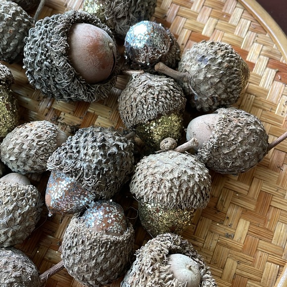 Bag of glittered and non glittered acorns for table scatter - Picture 3 of 3